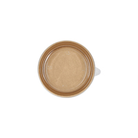 Bols en papier kraft jetables à paroi simple et bols à salade avec couvercle, contenants à emporter de marque CS pour aliments chauds/froids