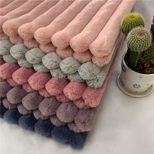 <span class=keywords><strong>Tissu</strong></span> Jacquard 100% Polyester PV à rayures en peluche, <span class=keywords><strong>fausse</strong></span> <span class=keywords><strong>fourrure</strong></span> de lapin, <span class=keywords><strong>tissu</strong></span> Jacquard bon marché, vente en gros - Product Image 2