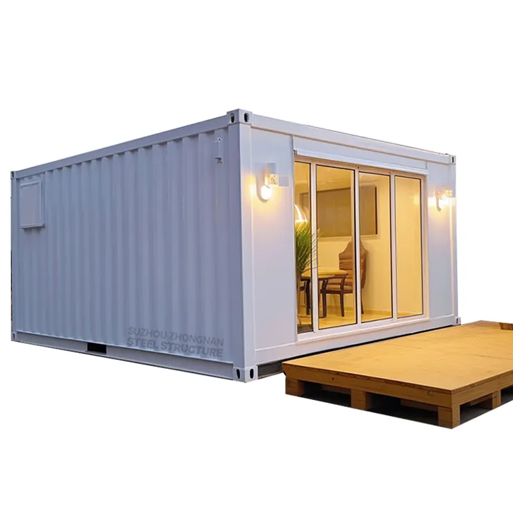 dismountable prefab shipping container house modular glass prefabricated home with bedroom bathroom and kitchen
