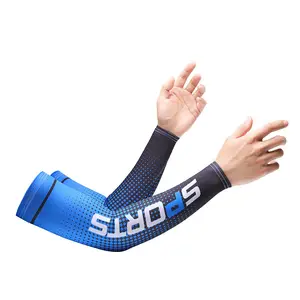 UV Sun Protection Arm Sleeves Cooling Sports Anti Slip Ice Silk Arm Warmers Arm Covers for Men