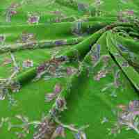 Fait sur mesure velours Viscose Nylon Burnout velours imprimé fleuri broderie robe tissu respirant tissé Technique vêtements sacs