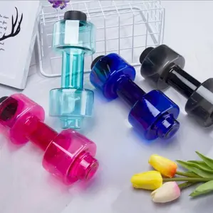 500ML creative children's sports water bottle without BPA plastic dumbbell water cup