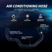 Tubo Flessibile per Liquido di Raffreddamento Motore, Resistente al Calore, Nero, Ricambio Auto per Tubo dell'Acqua