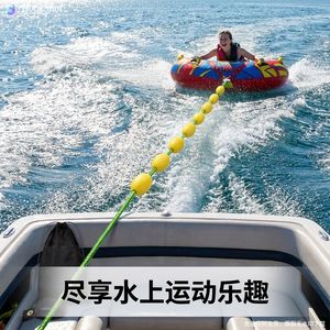 เชือกลอยน้ำสีเหลืองพร้อมตะขอสแตนเลส 316 สำหรับจอดเรือและลากจูง - Product Image 3