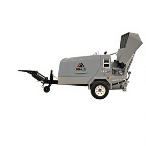 Bomba de Hormigón Automática de Alta Eficiencia MINLE ML837-<span class=keywords><strong>DBHS</strong></span> con Control Remoto, Raspador y Tolva para Bombeo de Mortero Semiseco - Product Image 1