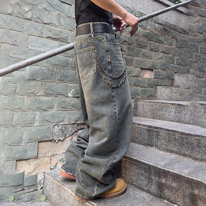 Di alta qualità americano Homme Black <span class=keywords><strong>Loose</strong></span> <span class=keywords><strong>Fit</strong></span> Denim pantalone <span class=keywords><strong>uomo</strong></span> Buggy Denim pantaloni vendita Homme <span class=keywords><strong>Jeans</strong></span> larghi taglie forti <span class=keywords><strong>Jeans</strong></span> da <span class=keywords><strong>uomo</strong></span> - Product Image 4
