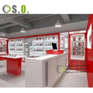 Vitrina de exhibición de vidrio de madera contrachapada <span class=keywords><strong>para</strong></span> Tienda Móvil, vitrina de mostrador, vitrina de exhibición de teléfono celular, tienda de reparación de vitrina - Product Image 2