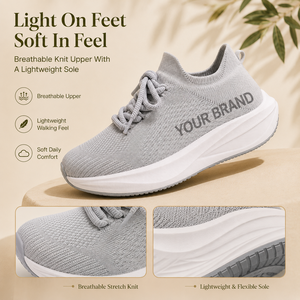 Chaussures de course personnalisées, tige en maille respirante, légères, à lacets, avec logo imprimé, pour unisexe, sport quotidien - Product Image 4