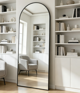 Heavenly <b>Mirror</b> Modern Arched Full Length <b>Floor</b> <b>Mirror</b> Aluminum Alloy Frame Tempered Glass <b>Standing</b> for Bedroom Living Room - Product Image 4