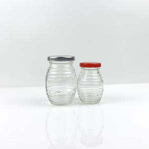 Pot <span class=keywords><strong>de</strong></span> miel rond <span class=keywords><strong>de</strong></span> luxe en forme <span class=keywords><strong>de</strong></span> ruche <span class=keywords><strong>de</strong></span> 80ml 180ml 350ml 700ml pot <span class=keywords><strong>de</strong></span> confiture <span class=keywords><strong>de</strong></span> miel en verre vide rond avec couvercles en métal à vis - Product Image 2