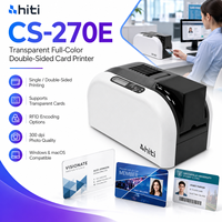 Imprimante de cartes d'identité couleur recto-verso transparente HiTi CS-270E 300 dpi pour cartes PVC avec encodage RFID en option