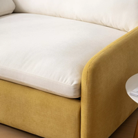 Fauteuil minimaliste moderne en bois surdimensionné en tissu chenille Fauteuil de canapé simple pour le salon Accent pour les hôtels et les appartements