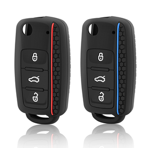 Capa de Silicone para Chave de Carro com 3 Botões para VW Golf 4 5 6 7 Bora Jetta POLO MK4 MK6 Bora Passat B5 B6 Superb Tiguan Beetle - Product Image 2