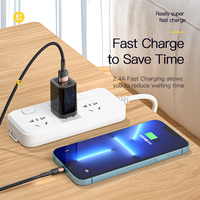 ESSAGER ES-X18, kabel Data pengisi daya Cepat Usb ke Ip kepang 1M 2M 3M 5V 2,4 A UNTUK Iphone
