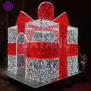Arche de Noël 3D LED étanche IP65, motif lumineux pour l'extérieur, boîte cadeau de Noël personnalisable, couleur personnalisable, installation facile, décoration - Product Image 5