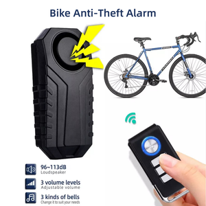 Bike Security <strong>Vibration</strong> <strong>Sensor</strong> Cycling SOS Alarm <strong>Anti</strong>-Thief Remote Control Wireless Alarms for Bicycle Motorcycle - Product Image 1