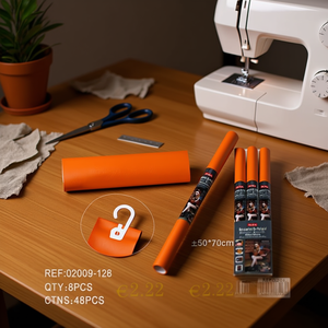 Rotolo di Pelle Sintetica Arancione Ilan 50x70cm per Accessori e Fai da Te - Product Image 2