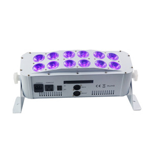 Potente Iluminación LED con Batería, Luces Inalámbricas DMX Wash Uplights 12x18W RGBWA+UV con WIFI e IR para <span class=keywords><strong>DJ</strong></span>, Bodas, Fiestas y Eventos - Product Image 3