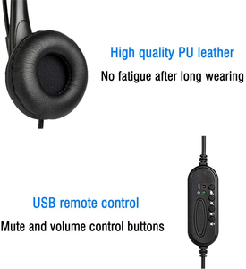 Tai Nghe <span class=keywords><strong>USB</strong></span> Monaural Có Micrô Tai Nghe Máy Tính Có Chức Năng Khử Tiếng Ồn - Product Image 5