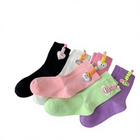 Nouvelles chaussettes décontractées douces pour femmes et hommes, chaussettes personnalisées avec logo, chaussettes à motifs de monstres amusants, designs mignons, tendance, confortables, élégantes, chaussettes originales