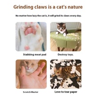 Grosir bantalan cakar kucing mewah Modern alat garuk kucing kertas bergelombang persediaan papan mainan kucing yang dipertebal