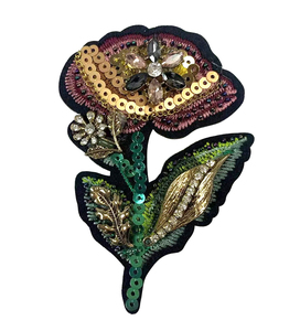 Maßgefertigte Chenille-Stickerei-Patches Strass-Verzierte Applikationen Aufnähbare Herzförmige Hüte Kleidungsdekoration Stoff-Logos - Product Image 6