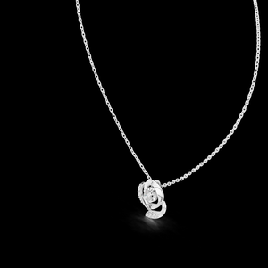 Collier pendentif en or rose plaqué avec diamants étincelants, bijoux de luxe pour fiançailles, mariage, anniversaire, fête - Product Image 4