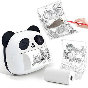 Mini caméra d'impression instantanée caméra d'imprimante photo colorée de poche thermique pour enfants et adolescents caméra numérique et d'impression portable 2-en-1 - Product Image 1