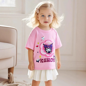 2025 é<span class=keywords><strong>t</strong></span>é réversible retournement paillettes enfants <span class=keywords><strong>T</strong></span>-<span class=keywords><strong>Shirt</strong></span> col rond Style décontracté avec motif de dessin animé vêtement teint pour garçons et filles - Product Image 3