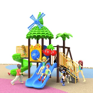 नया गेम आपूर्तिकर्ता बच्चों के खेलने के उपकरण प्लेहाउस प्लास्टिक स्लाइड बच्चों के लिए आउटडोर खेल का मैदान