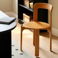 Chaise de designer du milieu du siècle, chaise Ray colorée, style moderne et simple, dossier en bois massif, style crème, chaise de salle à manger pour petit espace