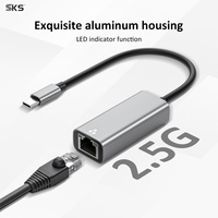 Adaptador Ethernet USB Tipo C 2.5G con Indicador LED, Convertidor de Red Cableada de Alta Velocidad para Laptop, Certificado ROSH, Garantía de 12 Meses