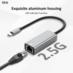 Adaptateur USB Type C vers <span class=keywords><strong>Ethernet</strong></span> 2.5G avec indicateur LED, convertisseur réseau filaire haute vitesse pour ordinateur IOS, scanner de codes-barres, caméra - Product Image 2