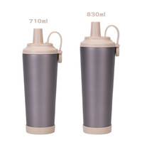 Nouvelle Tasse Thermos en Titane Pur 710 ml 2026 – Conception Cylindrique Double Paroi Sous Vide, Simplicité Moderne Haut de Gamme, Maintien Thermique 12-24 Heures