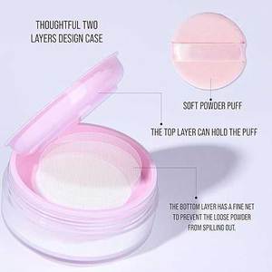 Cara Etiqueta Privada translúcido <span class=keywords><strong>polvo</strong></span> suelto maquillaje bajo moq mate impermeable cosméticos vegano Rosa ajuste <span class=keywords><strong>polvo</strong></span> - Product Image 3