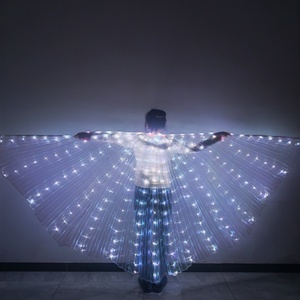 <span class=keywords><strong>Ali</strong></span> di Farfalla LED Luminose Elfiche, Mantello Grande in Poliestere a 360 Gradi, Multicolore Fluorescente, per Spettacoli di Danza e Costume di Halloween - Product Image 4