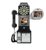 Téléphone antique pour mariage, livre d'or audio décoratif, téléphone enregistreur, livre d'or audio rechargeable par USB