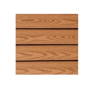 Горячая распродажа, плитка из древесного пластика из тикового дерева, композитная плитка для настила, Новое поступление - Product Image 1