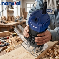 NANWEI Power Action Petite Défonceuse Électrique Professionnelle 450W pour le Bois, Outil de Défonceuse à Bois