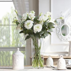 Ramo de flores artificiales de seda, mesa de imitación de <span class=keywords><strong>Eustoma</strong></span> Grandiflorum para decoración de hogar y boda - Product Image 2