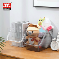 Portable ustensile conteneur voiture jouets collations articles de toilette cosmétique maquillage bacs organisateurs d'outils panier de rangement en plastique avec poignées