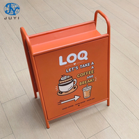 Support de signalisation publicitaire personnalisé pour magasin, panneau publicitaire avec cadre métallique, couleur peinte, enseigne de café, panneaux de trottoir extérieur en forme de A