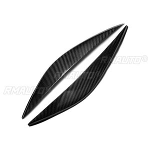 1 par de cubiertas de fibra de carbono real para faros delanteros de coche, para Ford Fiesta MK6 2002 2003 2004 2005, accesorios para coche - Product Image 2