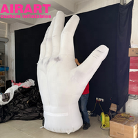Décoration d'événements, mains gonflables blanches, modèle de main gonflable réaliste pour la publicité
