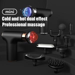 Pistola de masaje con calor y frío, vibración de percusión de tejido profundo pistola de masaje muscular corporal nuevo mini masajeador de calefacción profesional - Product Image 3