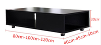 Ensemble de meuble TV et table basse noir Offre Spéciale Nouveau design