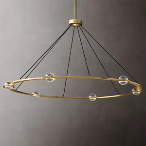 Lustre rond RHOEM Eclatant, lustre en cristal pour escalier, lustre pour villa, salon, éclairage de luxe, décoration de la maison - Product Image 1
