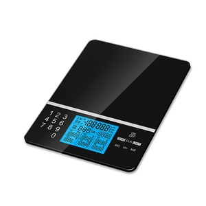 Canny-báscula de comida de alta calidad, vidrio negro, 5kg, calorías, cocina - Product Image 1