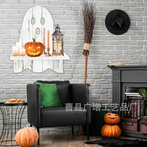 Halloween Wooden Wall <b>Shelf</b> Ghost Shape Decorative Storage <b>Rack</b> For Living Room Display - Product Image 2