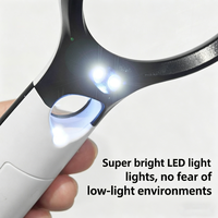 New Arrival Portable Hand Held Magnifier Led Magnifying Glasses Glass High Quality With High Magnification for Reading